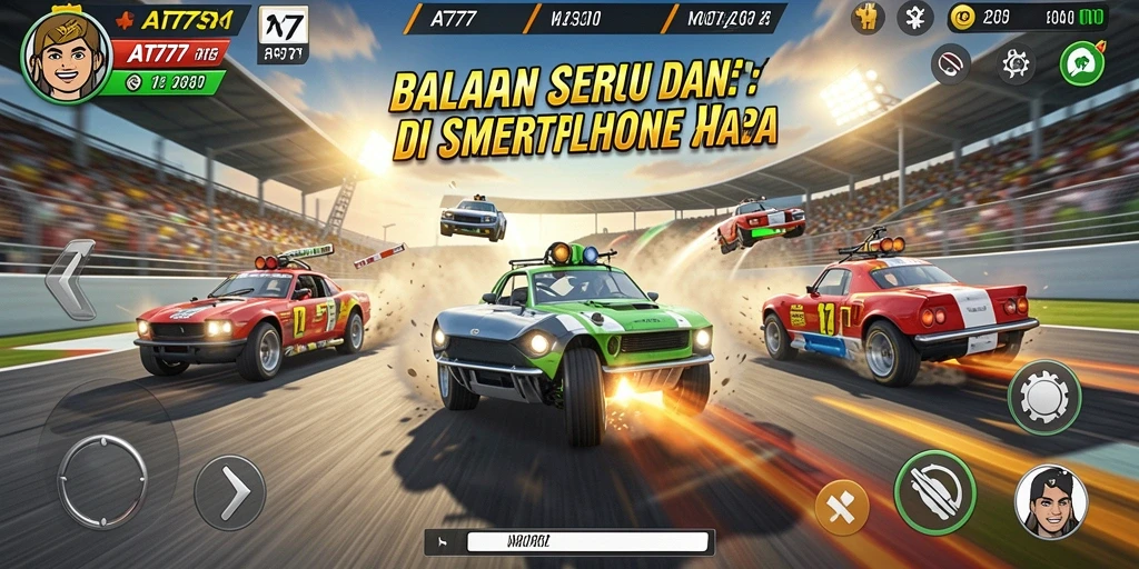 Gameplay balapan mendebarkan di AT777 dengan berbagai trek dan mobil.