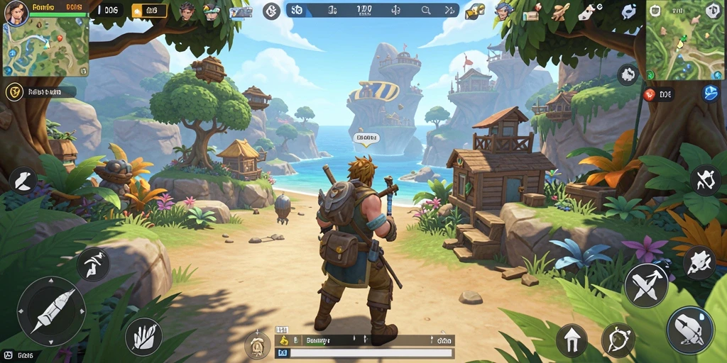 Tangkapan layar gameplay D06 menunjukkan aksi seru di dunia terbuka.