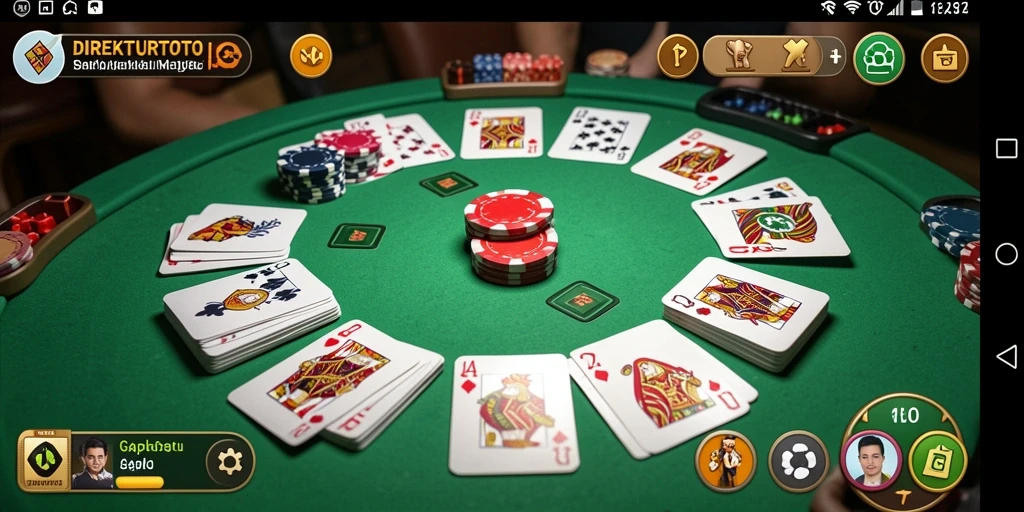 Screenshot gameplay DIREKTURTOTO menampilkan keseruan permainan Gaple.