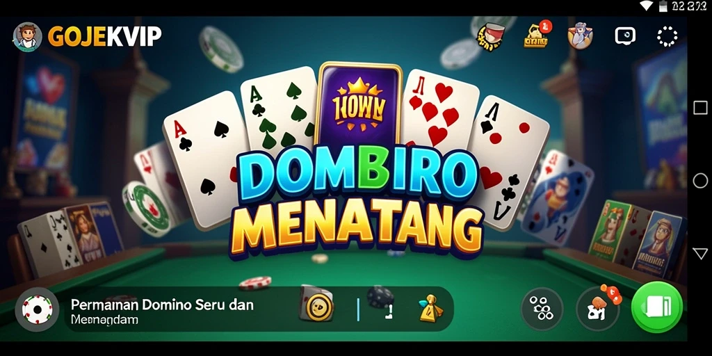 Screenshot utama GOJEKVIP dengan gameplay seru Domino.
