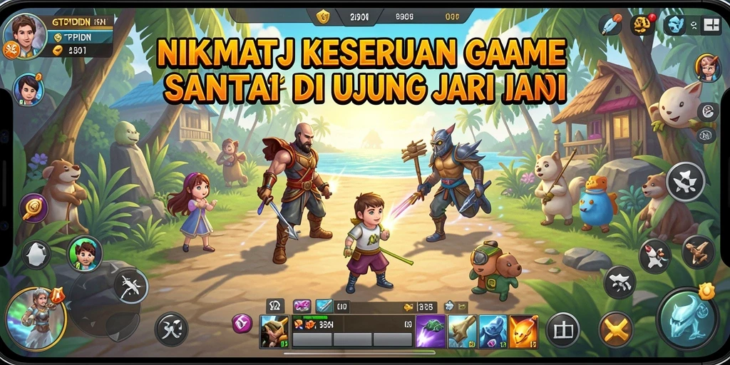 Tampilan gameplay seru dari GTPIDN yang penuh warna.