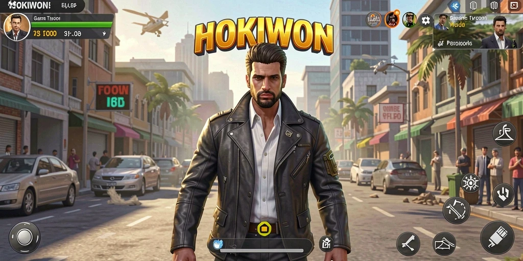 Tampilan gameplay HOKIWON yang seru dan menantang dalam dunia Tycoon.