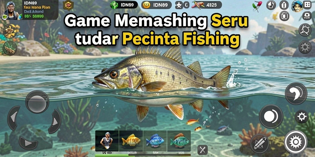 Tampilan gameplay IDN89 yang menampilkan keseruan memancing.