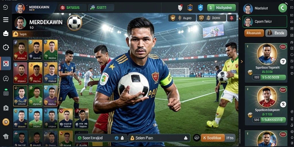 Tangkapan layar utama MERDEKAWIN menunjukkan taruhan olahraga yang menarik.