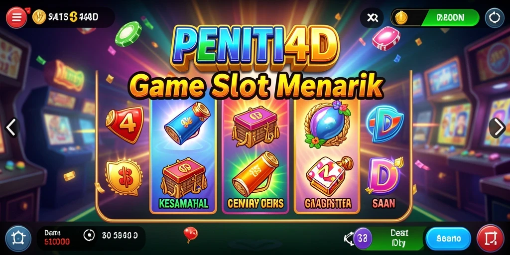 Tampilan gameplay Slot dalam PENITI4D yang mendebarkan.